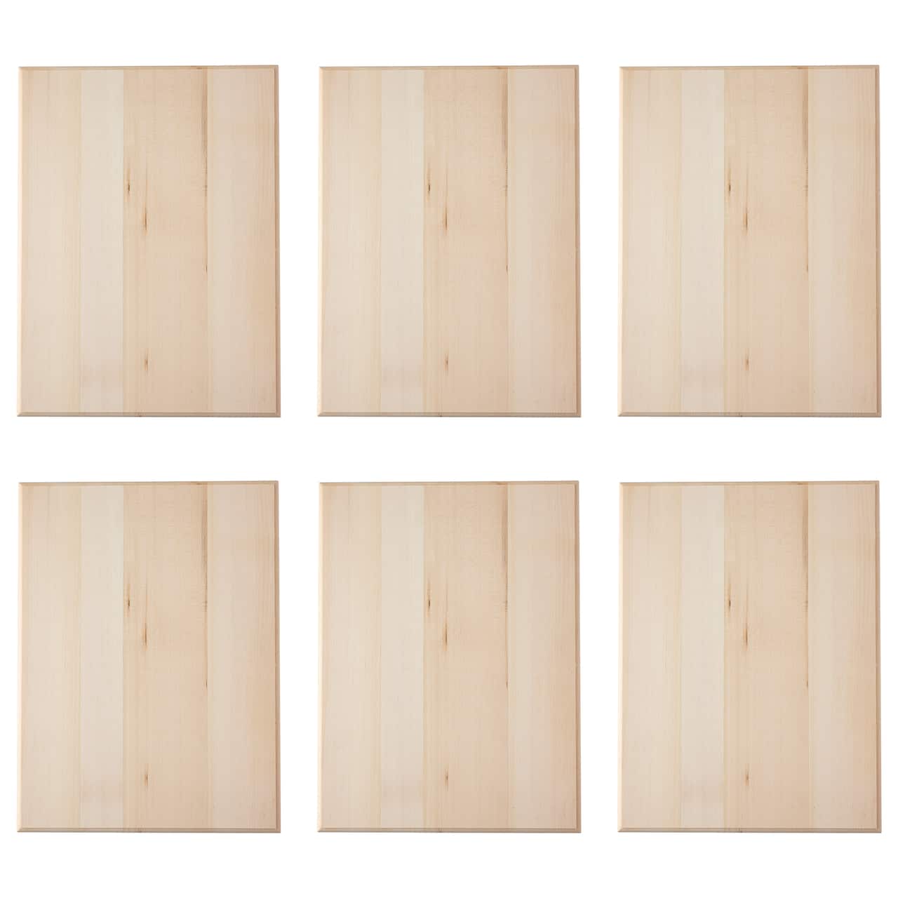 6 Pack: 16" Basswood Rectangle Plaque by Make Market®